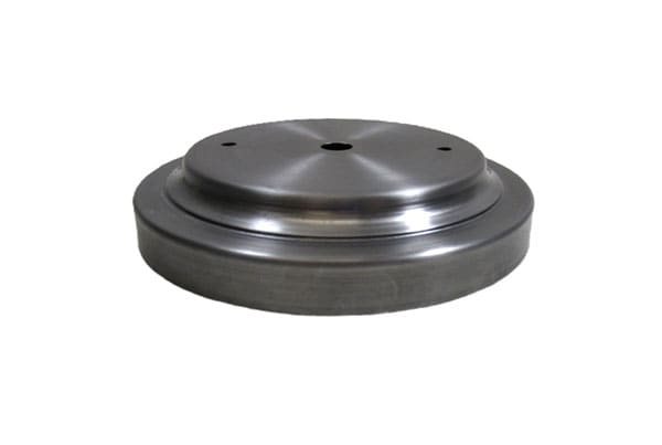 CANOPY/BACKPLATE STEPPED 5 1/8" X 1" 13/32" C.H. W/2 HOLES 3/16" 2 3/4" C-C 20 GA CRS