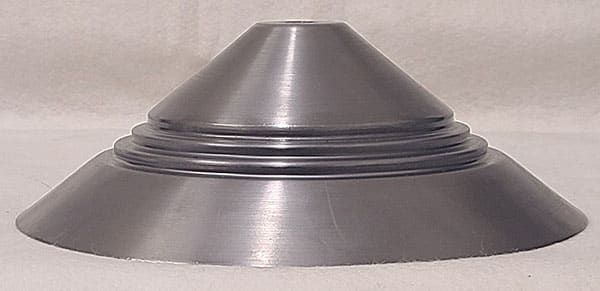 Smallest 3 Step Cone 1 3/8“ X 8 1/2” X 3“ 20 GA CRS .406” Center Hole