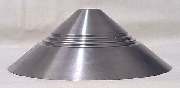 Bigger Cone 1 3/8“ X 9 3/4” X 3 7/16“ 20 GA CRS .406” Center Hole